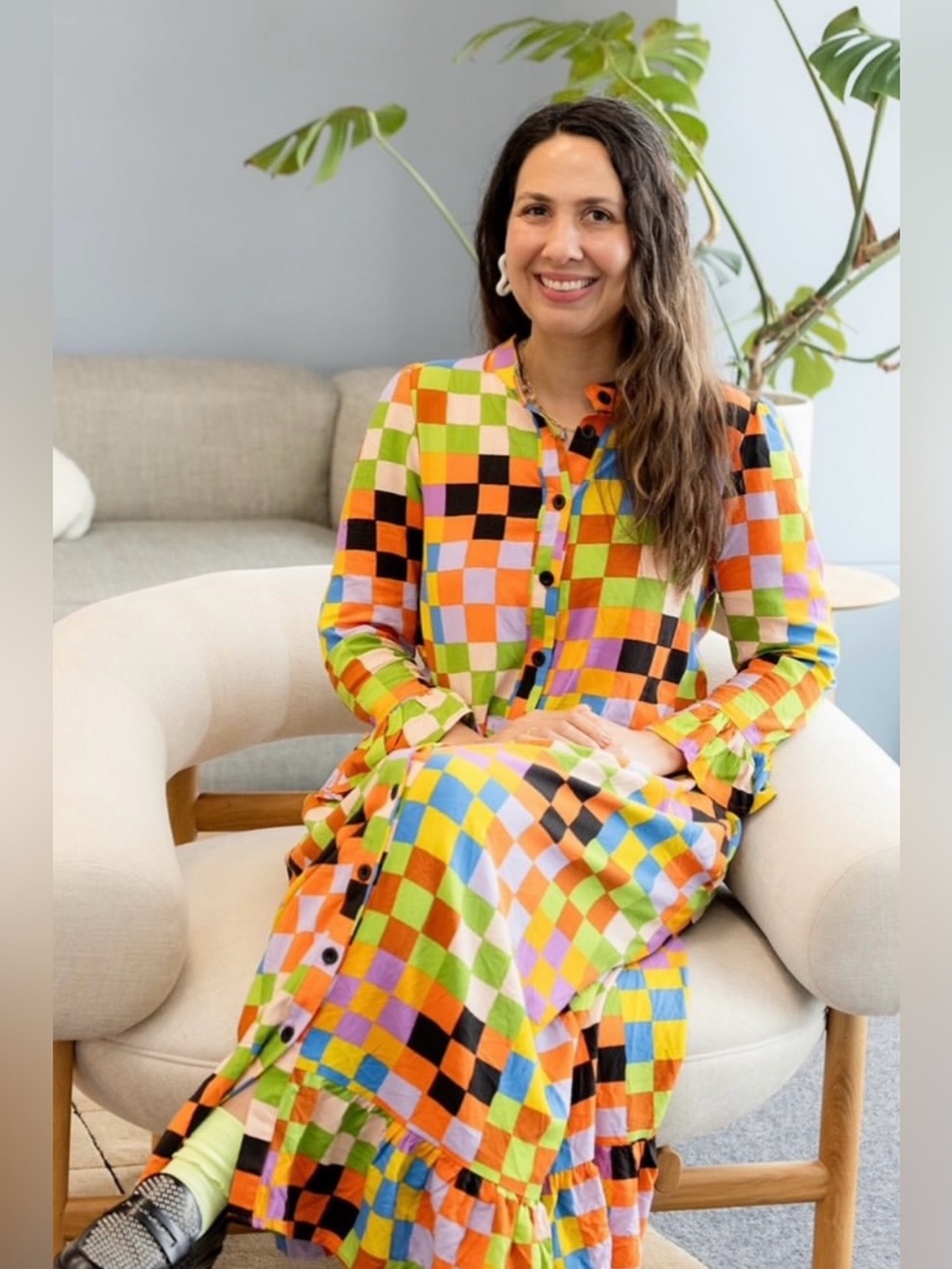 Nooworks Carnival Colorblock Checkerboard Maxi Dress - Bold Multicolor